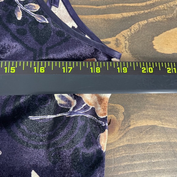 VTG Expressions‎ California Dynasty Velvet Floral Slip Dress Womens Whimsigoth - Picture 5 of 9